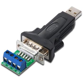 Digitus USB к последовательному адаптеру DA-70157, 0.8m, RS-485, FT232RL, черный, внешний, проводной (DA-70157)