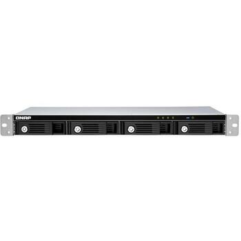 Qnap NAS корпус TR-004U, 4 x 3,5 дюйма SATA, USB 3.2 Gen 1, 1U, RAID расширение (TR-004U)