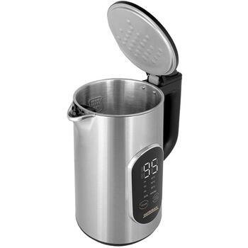 Gastroback Чайник 42446, 3000W, 1.5л, 40°C, 80°C, 90°C, 100°C, нержавеющая сталь, двойные стенки, цифровой дисплей (42446)