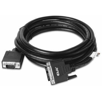 Club3D Video kabeļa adapteris CAC-1243 DVI-A uz VGA M/M 3m 28AWG, atbalsta 1600 x 1200@60Hz, vienvirziena (CAC-1243)
