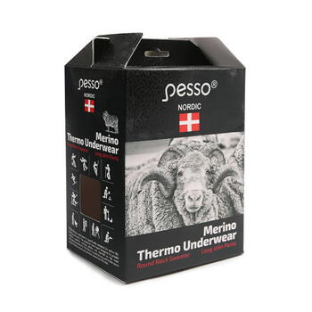 Pesso Термобелье комплект Merino80 MERINO80S, черный, S, 210г/м², 80% мериносовая шерсть, 20% полиэстер (MERINO80S)