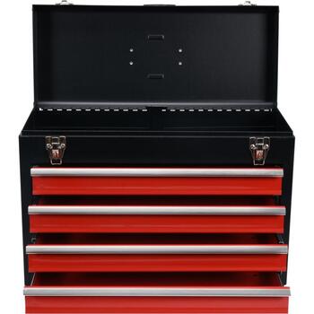Yato Instrumentu kaste YT-08874, 218x360x520mm, 4 atvilktnes, tērauds, metāla lodīšu vadotnes, pretizslīdes rokturis (YT-08874)