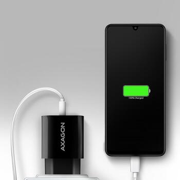 Axagon зарядное устройство ACU-QC18 18W 1× USB-A QC 3.0, Входное напряжение 100-240V, Защита питания, Черный (ACU-QC18)