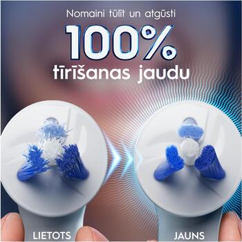 Oral-B Nomaināmas zobu birstes galviņas iO SpecializedClean White 2, 2 gab, pieaugušajiem (iO refill SpecializedClean White 2)