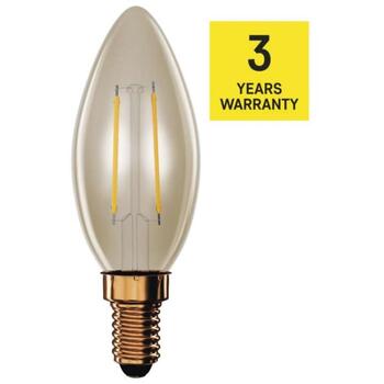 Emos LED лампочка Vintage Candle Z53012, 2,5 W, 225 lm, E14, 2200 K, 320°, 2 чипа, класс F (Z53012)