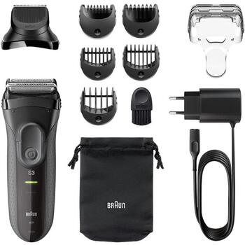 Braun skuveklis 3000BT, 45 min, NiMH, folijas skuveklis, 3 asmeņi, 5 ķemmes, 3-7 mm, LED, mazgājams, bezvadu, mitrs un sauss (3000BT)