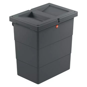 Hailo FlexBox S 030420100, 7л, 25,5x21x14см, ПП, магнитный, складные ручки, тёмно-серый (030420100)