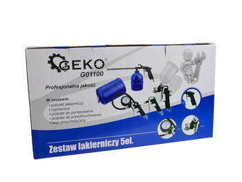 Geko G01100 Pneimatisko instrumentu komplekts 5gb, 2,8-6,2bar, 8bar, 0-15bar/0-220psi, 6mm, 8mm, 5m (G01100)