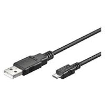 Logilink USB kabelis CU0034, 1.8m, USB 2.0, 480Mbps, USB-A uz Micro-USB B, vīrišķais/vīrišķais, melns, AWG28, UL2725 (CU0034)