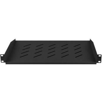 Lanberg полка 19'' AK-1008-B, 483x315mm, 1U, максимальная нагрузка 25кг, черная (AK-1008-B)