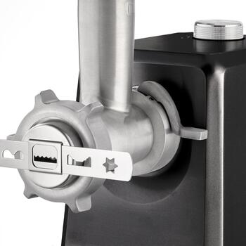 Caso Gaļas malšanas iekārta FW 2500 02874, 2500 W, 2 ātrumi, 2.5 kg/min, 3 nerūsējošā tērauda griešanas plāksnes, desu pildītājs (02874)