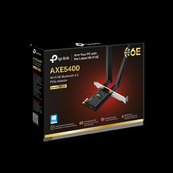TP-Link Archer TXE72E AXE5400 Wi-Fi 6E Bluetooth 5.3 PCIe адаптер, 2402+2402+574 Мбит/с, 2 антенны, WPA3 (ARCHER TXE72E)