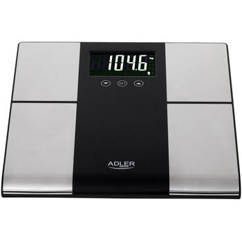 Adler Электронные платформенные весы с анализатором AD 8165, 225 кг, 100 г, анализ жира в организме, процент воды, мышечная масса (AD 8165)