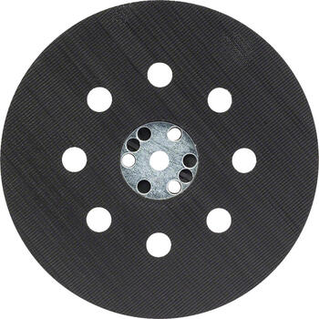 Gumijas slīpēšanas disks vidējs, D 125 mm, 1 gab., Ekscentra slīpmašīnām SLĪPĒŠANAS PAMATNE AR 8 ATVERĒM, 2608601062, BOSCH (2608601062)