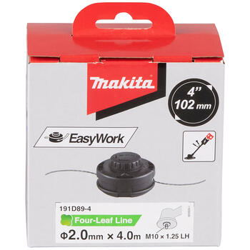 Триммерная катушка TAP&GO 2,0мм x 4м, M10x1,25LH 191D89-4 MAKITA (191D89-4)