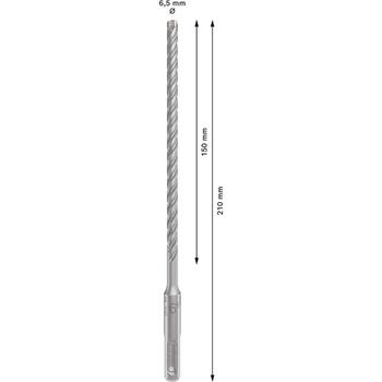 Bosch Betona urbis 2608833783, 6.5 mm, 21 cm, vītņveida, SDS Plus, tērauds, 1 gab. (2608833783)