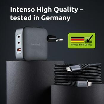 Intenso Strāvas adapteris 7810010, 100W, 120-140V, 21V, 50/60Hz, 3 ierīču uzlāde, melns (7810010)