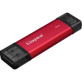 Kingston Dual Portatīvais SSD SPSD/1TB, 1000 GB, USB 3.2 Gen 2, lasīšanas ātrums 1050 MB/s, rakstīšanas ātrums 950 MB/s (SPSD/1TB)