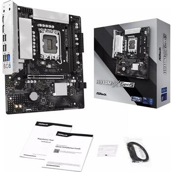Mainboard|ASROCK|Intel H810|LGA 1851 (Socket V1)|micro ATX|RAM DDR5-SDRAM|2xSlots|Wi-Fi Yes|Bluetooth Yes|1xNumber of M.2 (M) slots|H810M-XGEN5 (H810M-X GEN5)