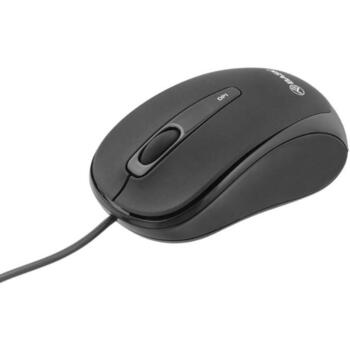 Tellur Проволочная мышь TLL491011, 800/1200/1600 DPI, 4 кнопки, 135 см, мини, черная, регулируемое DPI, Plug & Play (TLL491011)