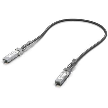 Ubiquiti Optiskās šķiedras kabelis UACC-DAC-SFP28-0.5M, 0.5m, 25Gbit/s, melns, SFP28, vīriešu savienotājs (UACC-DAC-SFP28-0.5M)