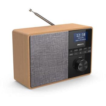 Philips TAR5505/10 портативное радио DAB+/FM, 5 Вт, 20 станций, Bluetooth 5.0, ЖК-дисплей, 100-240 В (TAR5505/10)