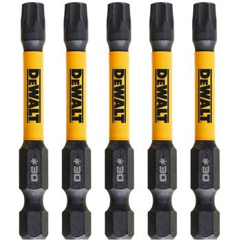 Dewalt бит для отвертки DT7398T-QZ 57mm T30, 5 шт, закаленная сталь, технология FLEXTORQ, торсионный удар (DT7398T-QZ)