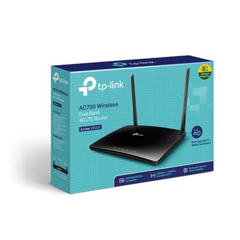 AC750 Беспроводной двухдиапазонный 4G LTE маршрутизатор, TP-Link, Archer MR200, 300 Мбит/с, 433 Мбит/с, 3 LAN порта (ARCHERMR200)
