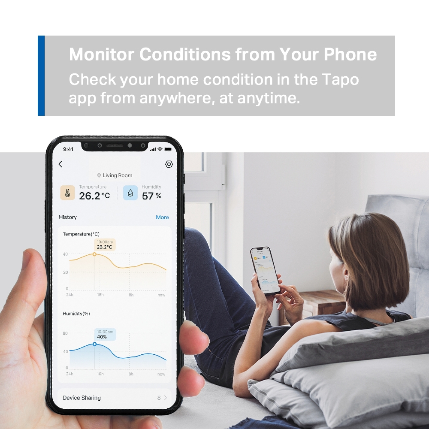 TP-LINK Tapo T315 монитор температуры и влажности, 2.7