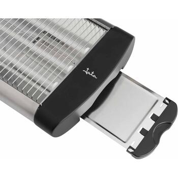 Jata JETT1588 tosteris, 600W, 230V, 12 līmeņi, 1 restīte, taimeris 5min, nerūsējošais tērauds, noņemama drupaču paplāte (JETT1588)