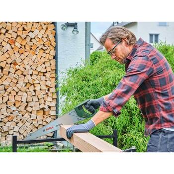 BOSCH 1600A0387T rokas zāģis, 500mm, 7TPI, SK5 tērauds, ergonomisks rokturis, 40cm skala, 45°/90° leņķa guides (1600A0387T)