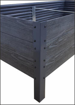 Paaugstinātā dārza dobe KLASIKA Woodlook 1500x750x300mm, pelēka; GP1507530P (GP1507530P)