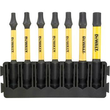 Dewalt FlexTorq 57mm Torx отвертка бит набор DT70825-QZ 7 шт, T15, T20 x2, T25 x2, T30, T40, Пластиковый кейс (DT70825-QZ)
