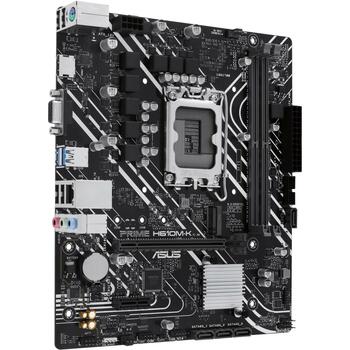 Asus Mātesplate PRIME H610M-K, LGA 1700, DDR5, 2 DIMM, 1 M.2, PCIe 4.0, 4 SATA III, 1 HDMI, 1 Gb Ethernet (PRIMEH610M-K)