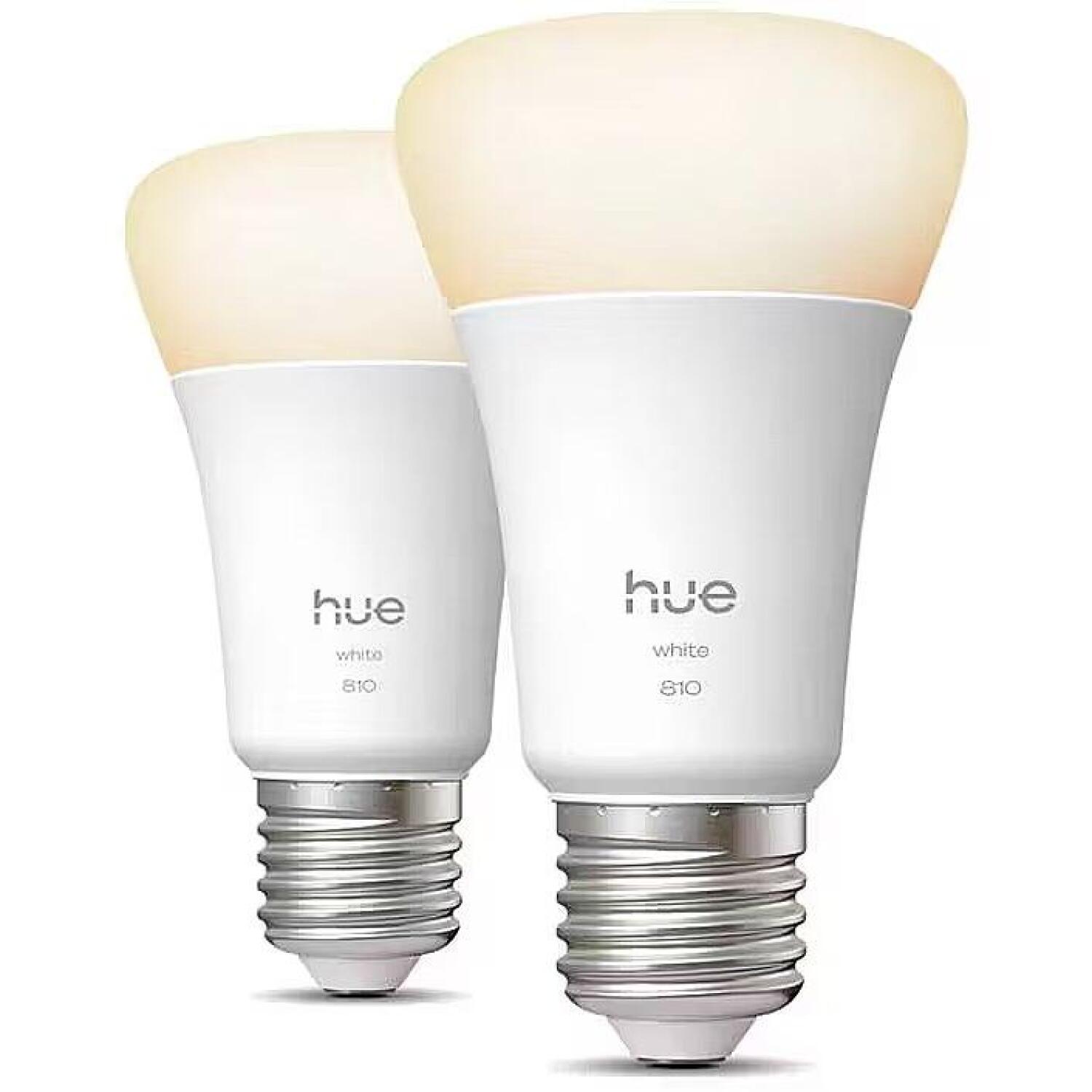 Philips Hue светодиодная лампа W 810 A60 2P EU 8721103072566, 7 Вт, E27, 810 лм, 2700 К, 220-240 В, Bluetooth, Zigbee, 2 шт (8721103072566)