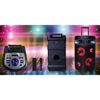 Manta Караоке колонка SPK0803B140, 140W, Bluetooth, FM радио, AUX, USB, MicroSD, 4ч воспроизведения (SPK0803B140)