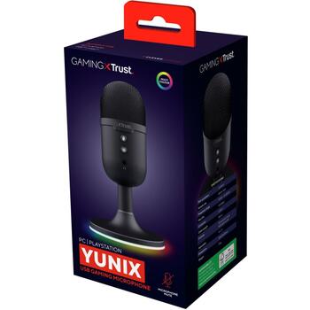 Trust Микрофон GXT 234P Yunix, USB, 108 мм, 55 мм, 1.8 м, 32 дБ, 100-16000 Гц, 216 г, Черный, 2 года гарантии (25372)