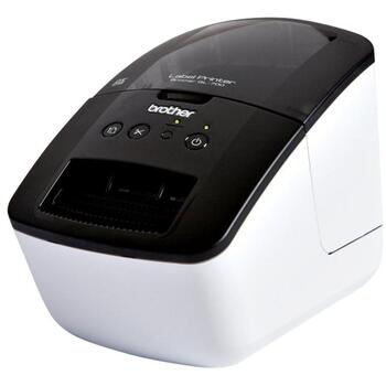 Brother QL-700 принтер этикеток QL700RF1, 300 x 300 DPI, 150 мм/с, черный/белый, автоматический резак, USB (QL700RF1)
