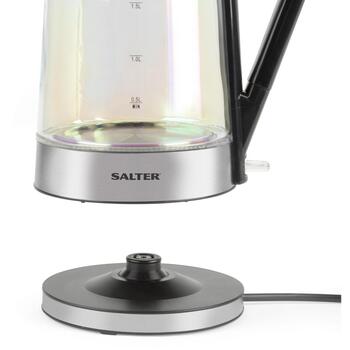 Salter Чайник EK5078IRFVDE, 2200 W, 1.7 л, стекло, 360° поворот, LED подсветка, автоотключение (EK5078IRFVDE)