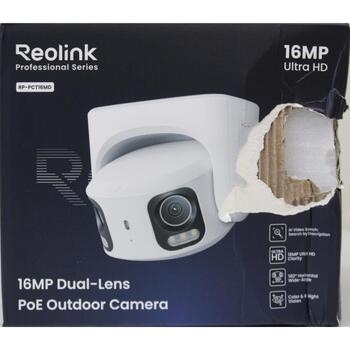 Reolink камера видеонаблюдения RP-PCT16MD PCRPDB8K01SO, 16MP, 7680x2160, F2.8mm/F1.6, IP67, H.265/H.264, Micro SD до 512GB (PCRPDB8K01SO)