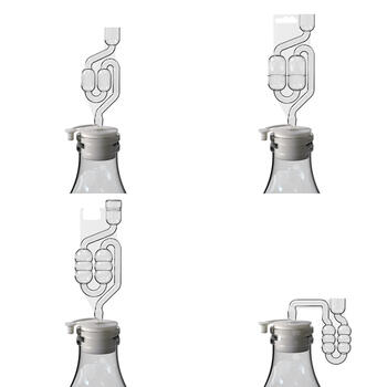 Browin aizbāznis demidžonam 647351, 48/51 mm, ar aizveramu atveri gaisa noslēgam, termoplastiskais elastomērs, ar atloku (647351)