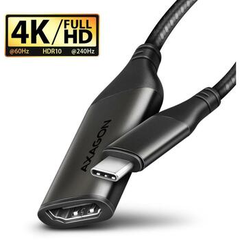 Axagon Видео Кабельный Адаптер RVC-HI2M 0.25m USB Type-C на HDMI 2.1a 4K/60Hz HDR10, 23g, 65x22x10mm (RVC-HI2M)