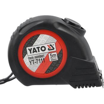 Yato Mērlente YT-7111, 5 m x 25 mm, tērauds ar neilonu, ABS ar gumiju, II klase, magnētisks āķis, 1 fiksators (YT-7111)