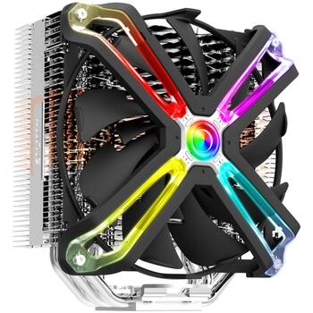 Zalman CNPS17X CPU dzesētājs, 140mm, 800-1500 RPM, 61 CFM, 1,1 mmH2O, 29 dB, PWM, FDB, 5 caurules, ARGB, 12V, 200W TDP (CNPS17X)