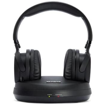 Aiwa WHF-930D bezvadu austiņas, RF 863-865 MHz, 100m, 10h, optiskā ieeja, 3 kanāli, 40Hz-18kHz, >54dB, 1% THD (WHF-930D)