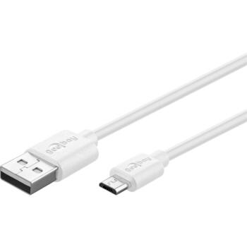 Goobay кабель Micro USB для зарядки и синхронизации 43837, 1м, USB-A 2.0 - Micro-USB, двойное экранирование (43837)