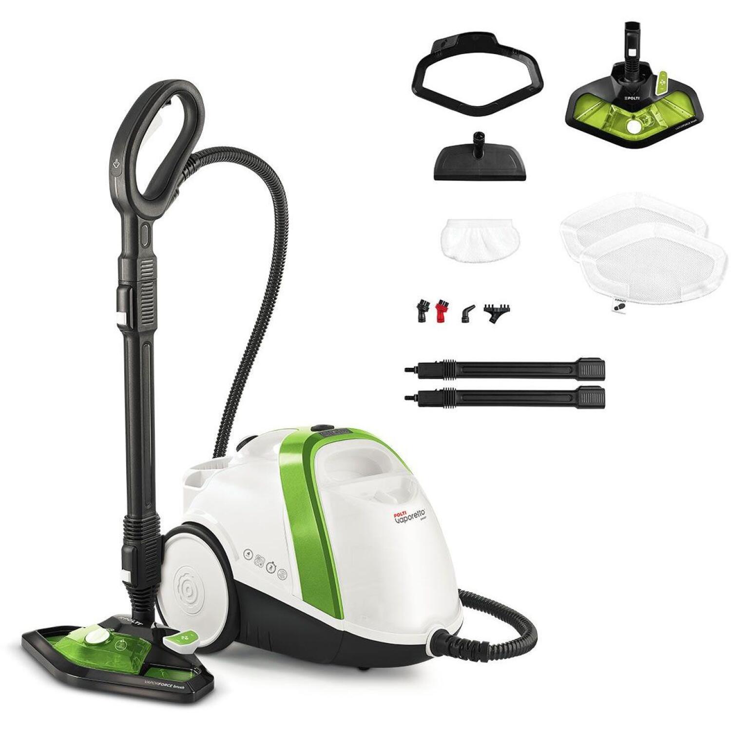 Polti tvaika tīrītājs PTEU0317 Smart 110 Eco, 1500W, 4bar, 2L, 110g/min, 120s, ECO funkcija, VaporForce birste (PTEU0317)