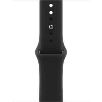 Apple ремешок для умных часов MJV84ZM/A, 42мм, черный, M/L, 150-200мм, высокопроизводительная резина, для умных часов (MJV84ZM/A)