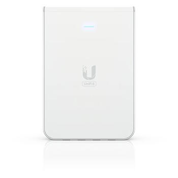 Wi Fi 6 sienā montējams piekļuves punkts ar 4× GbE RJ45 1× PoE in + 1× PoE out līdz 5.3 Gb s kopējā datu caurlaidspēja 300+ ierīču atbalsts UniFi6 In Wall U6 IW Balts Ubiquiti (U6-IW)
