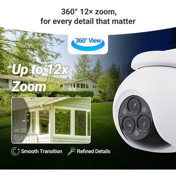 Ezviz CS-H80f Āra viedā kamera, 3x4MP, 360°, 12x tālummaiņa, IR 30m, IP67, MicroSD līdz 512GB, divvirzienu audio (CS-H80f)